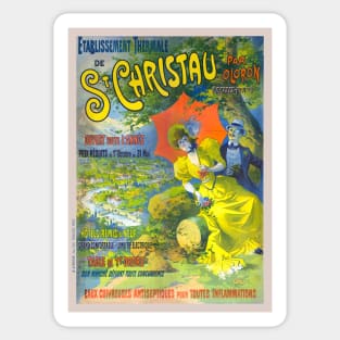 St Christau par Oloron France Vintage Poster 1900 Sticker